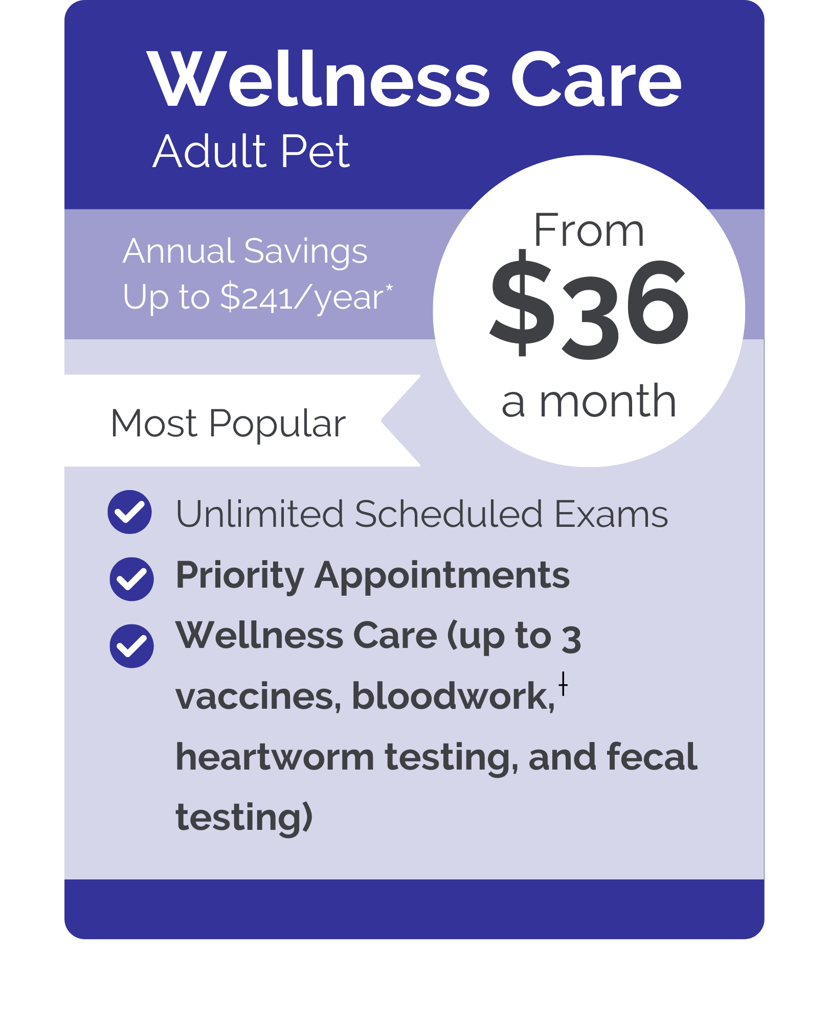 Davis Vet Service VIPet Plan_pricing_Wellness